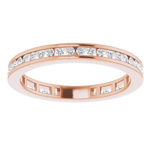 14K Rose 3/8 CTW Natural Diamond Stackable Ring 67402:103:P