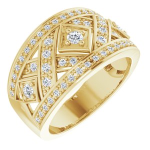 14K Yellow 1/2 CTW Natural Diamond Ring 63314:294033:P