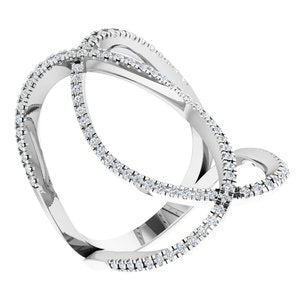 14K White 3/8 CTW Natural Diamond Ring 651877:60001:P