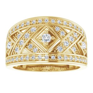 14K Yellow 1/2 CTW Natural Diamond Ring 63314:294033:P