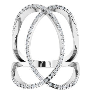 14K White 3/8 CTW Natural Diamond Ring 651877:60001:P