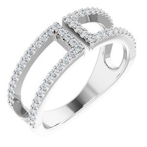 14K White 1/3 CTW Natural Diamond Ring 652150:60001:P