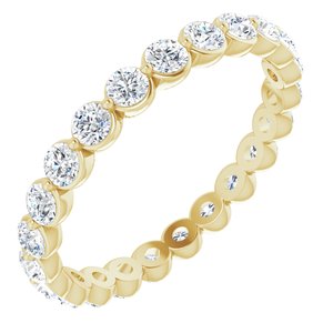 14K Yellow 1 3/8 CTW Natural Diamond Eternity Band Size 8 123012:733:P