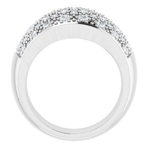 14K White 1 CTW Natural Diamond Micro Pave Ring 61230:246305:P