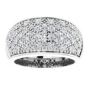 14K White 1 CTW Natural Diamond Micro Pave Ring 61230:246305:P