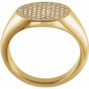 14K Yellow 1/4 CTW Diamond PavÃ© Ring Size 5