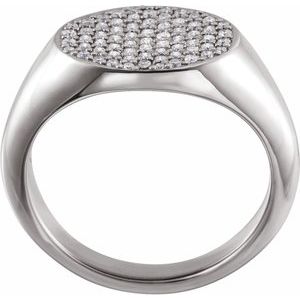 Sterling Silver 1/4 CTW Diamond PavÃ© Ring Size 4