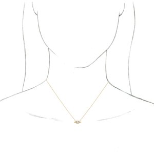 14K Yellow 1/6 CTW Natural Diamond Geometric 18" Necklace