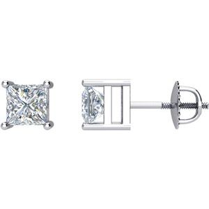 14K White 1 CTW Natural Diamond Stud Earrings 62867:2797780:P