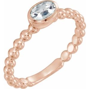 14K Rose .05 CTW Natural Diamond Family Stackable Ring