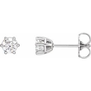 14K White 1/2 CTW Natural Diamond Stud Earrings 29236:6012:P