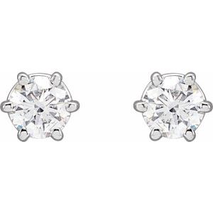 14K White 1/2 CTW Natural Diamond Stud Earrings 29236:6012:P