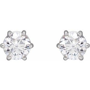 14K White 3/4 CTW Natural Diamond Stud Earrings 29236:6048:P