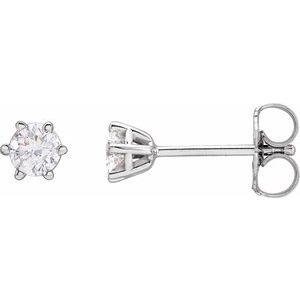 14K White 1/3 CTW Natural Diamond Stud Earrings 29236:6008:P