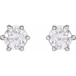 14K White 1/3 CTW Natural Diamond Stud Earrings 29236:6008:P