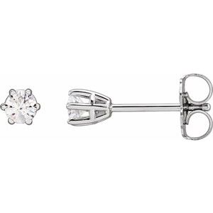 14K White 1/5 CTW Natural Diamond Stud Earrings 29236:6032:P