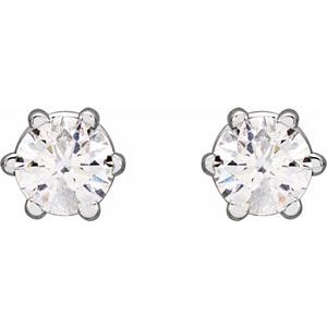 14K White 1/5 CTW Natural Diamond Stud Earrings 29236:6032:P