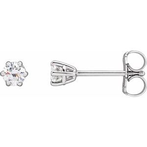 14K White 1/4 CTW Natural Diamond Stud Earrings 29236:6036:P