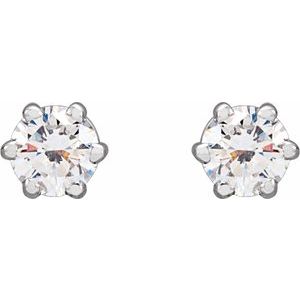 14K White 1/4 CTW Natural Diamond Stud Earrings 29236:6036:P