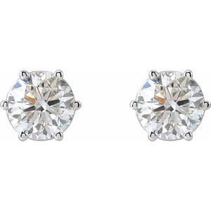 14K White 2 CTW Natural Diamond Stud Earrings 29236:6028:P