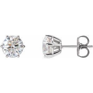 14K White 2 CTW Natural Diamond Stud Earrings 29236:6028:P