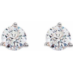 14K White 1 CTW Natural Diamond Stud Earrings 66233:60018:P