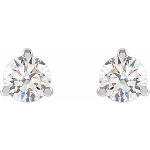 14K White 1/3 CTW Lab-Grown Diamond Stud Earrings 652481:LG622:P