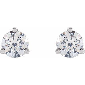 14K White 1/2 CTW Lab-Grown Diamond Stud Earrings 652481:LG625:P