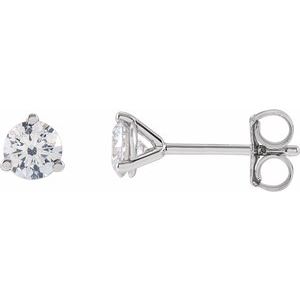 14K White 1/2 CTW Lab-Grown Diamond Stud Earrings 652481:LG625:P