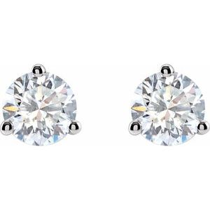 14K White 1 CTW Lab-Grown Diamond Stud Earrings 652481:LG631:P