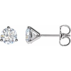 14K White 1 CTW Lab-Grown Diamond Stud Earrings 652481:LG631:P