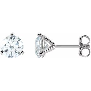 14K White 1 1/2 CTW Lab-Grown Diamond Stud Earrings 652481:LG637:P