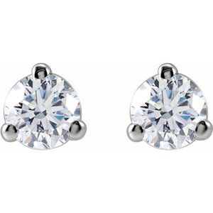 14K White 1/5 CTW Lab-Grown Diamond Stud Earrings 652481:LG646:P