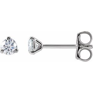 14K White 1/5 CTW Lab-Grown Diamond Stud Earrings 652481:LG646:P