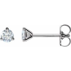 14K White 1/4  CTW Lab-Grown Diamond Stud Earrings 652481:LG652:P