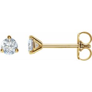 14K Yellow 1/2 CTW Lab-Grown Diamond Stud Earrings 652481:LG624:P