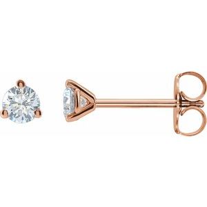 14K Rose 1/2 CTW Lab-Grown Diamond Stud Earrings 652481:LG626:P