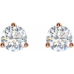 14K Rose 1 1/4 CTW Lab-Grown Diamond Stud Earrings 652481:LG635:P