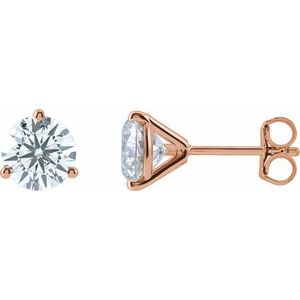 14K Rose 1 1/2 CTW Lab-Grown Diamond Stud Earrings 652481:LG638:P