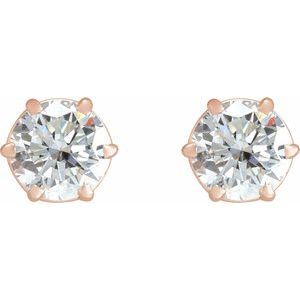 14K Rose 1 1/2 CTW Natural Diamond Stud Earrings 29236:6058:P