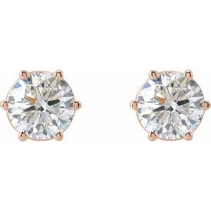 14K Rose 2 CTW Natural Diamond Stud Earrings 29236:6030:P