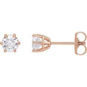 14K Rose 3/4 CTW Natural Diamond Stud Earrings 29236:6082:P