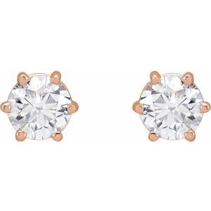 14K Rose 3/4 CTW Natural Diamond Stud Earrings 29236:6082:P