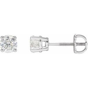 14K White 1 CTW Natural Diamond Stud Earrings 67535:60066:P