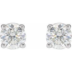 14K White 1 CTW Natural Diamond Stud Earrings 67535:60066:P