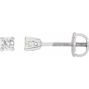 14K White 1/5 CTW Natural Diamond Stud Earrings 67535:60039:P