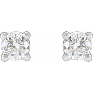 14K White 1/5 CTW Natural Diamond Stud Earrings 67535:60039:P