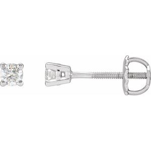 14K White 1/4 CTW Natural Diamond Stud Earrings 67535:60040:P