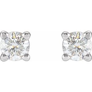 14K White 1/4 CTW Natural Diamond Stud Earrings 67535:60040:P