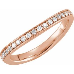 14K Rose 1/3 CTW Natural Diamond Stackable Band 122251:6007:P